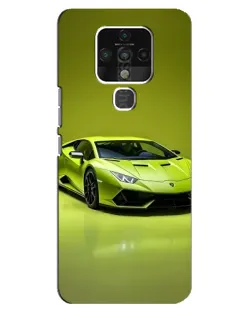 Чехол для TECNO Camon 16 с картинкой «Салатовый Lamborghini Huracan»