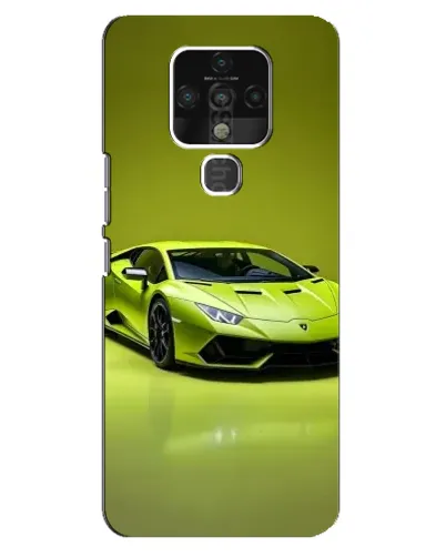 Чехол для TECNO Camon 16 с картинкой «Салатовый Lamborghini Huracan»