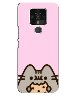 Чохол для TECNO Camon 16 з картинкою «Pusheen та печиво»