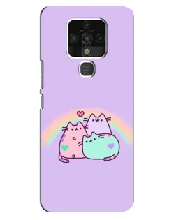 Чохол для TECNO Camon 16 з картинкою «Веселкові Пушини»