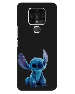 Чехол для TECNO Camon 16 с картинкой «Стич на черном»