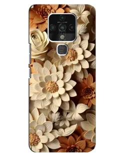 Чохол для TECNO Camon 16 з картинкою «Бежевий флористичний декор» Чохол для TECNO Camon 16 з картинкою «Бежевий флористичний декор»