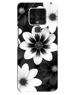 Чохол для TECNO Camon 16 з картинкою «Монохромні айстри» Чохол для TECNO Camon 16 з картинкою «Монохромні айстри»