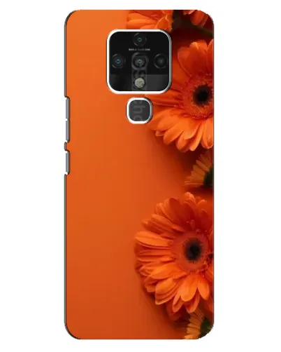 Чохол для TECNO Camon 16 з картинкою «Помаранчеві гербери»