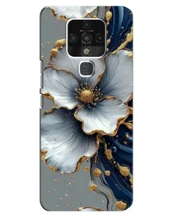 Чохол для TECNO Camon 16 з картинкою «Біла квітка та золотий флюїд» Чохол для TECNO Camon 16 з картинкою «Біла квітка та золотий флюїд»