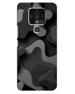Чехол для TECNO Camon 16 с картинкой «Темный абстрактный камуфляж» Чехол для TECNO Camon 16 с картинкой «Темный абстрактный камуфляж»