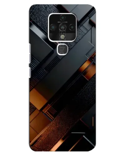 Чехол для TECNO Camon 16 с картинкой «Черные геометрические блоки» Чехол для TECNO Camon 16 с картинкой «Черные геометрические блоки»