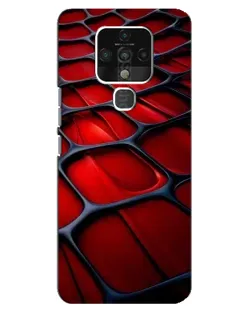 Чехол для TECNO Camon 16 с картинкой «Красная глянцевая сетка»