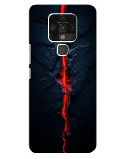 Чехол для TECNO Camon 16 с картинкой «Kрасная лавовая трещина»