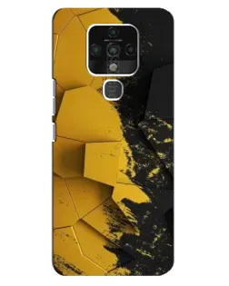 Чехол для TECNO Camon 16 с картинкой «Золотые осколки геометрии»