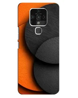 Чехол для TECNO Camon 16 с картинкой «Геометрия оранжевых кругов»