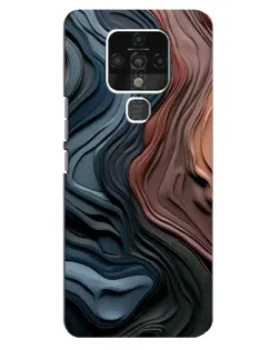 Чехол для TECNO Camon 16 с картинкой «Цветные волны каньона»