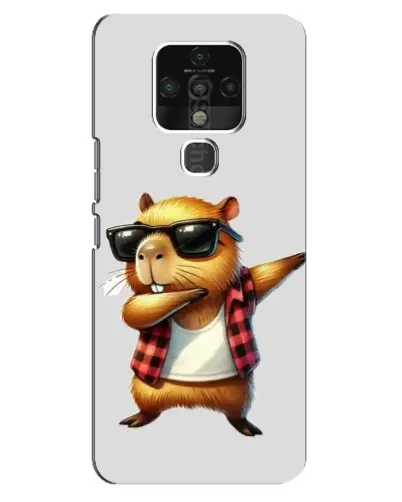 Чехол для TECNO Camon 16 с картинкой «Капибара рэпер даб»