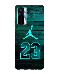 Чохол для TECNO Camon 17 Pro з картинкою «Jordan Cyan 23»