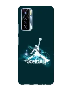 Чохол для TECNO Camon 17 Pro з картинкою «Jordan Blue Fire»