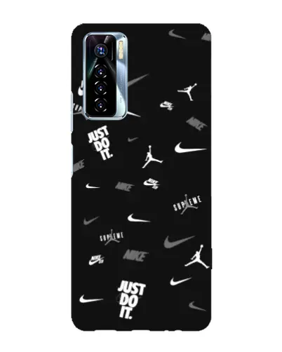 Чохол для TECNO Camon 17 Pro з картинкою «Nike Black Pattern» Чохол для TECNO Camon 17 Pro з картинкою «Nike Black Pattern»