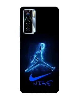 Чохол для TECNO Camon 17 Pro з картинкою «Jordan Neon Blue»