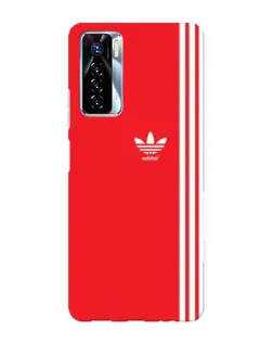 Чохол для TECNO Camon 17 Pro з картинкою «Червоний мінімалізм Adidas»