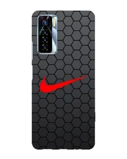 Чохол для TECNO Camon 17 Pro з картинкою «Nike — карбонова сітка»