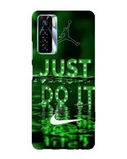 Чехол для TECNO Camon 17 Pro с картинкой «Зеленый неоновый Nike»