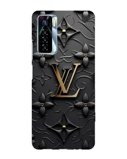 Чехол для TECNO Camon 17 Pro с картинкой «Кожаная текстура LV»