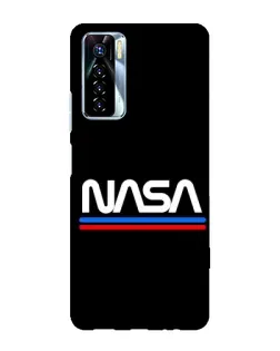 Чохол для TECNO Camon 17 Pro з картинкою «NASA — класика Red Blue»