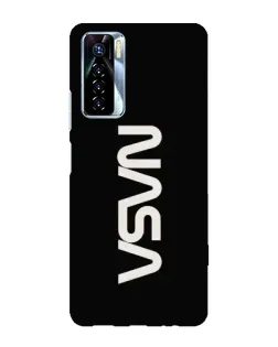 Чехол для TECNO Camon 17 Pro с картинкой «NASA — вертикальный логотип»