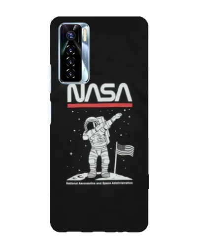 Чехол для TECNO Camon 17 Pro с картинкой «NASA — шагаем по Луне»