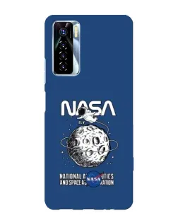 Чехол для TECNO Camon 17 Pro с картинкой «NASA — лунная миссия»