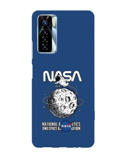 Чехол для TECNO Camon 17 Pro с картинкой «NASA — лунная миссия»