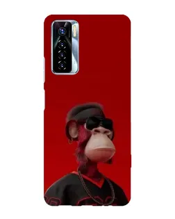Чохол для TECNO Camon 17 Pro з картинкою «Bored Ape в червоному»
