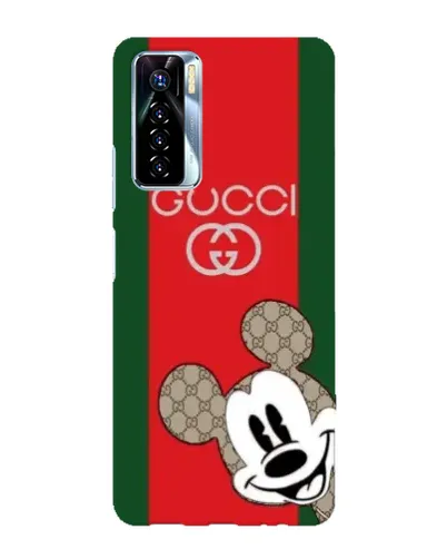 Чехол для TECNO Camon 17 Pro с картинкой «Gucci — полосы и Микки» Чехол для TECNO Camon 17 Pro с картинкой «Gucci — полосы и Микки»