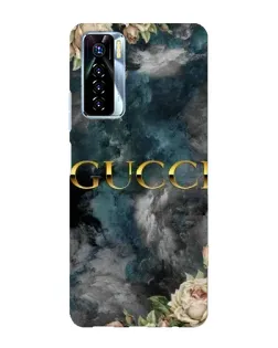 Чехол для TECNO Camon 17 Pro с картинкой «Абстрактные цветы Gucci»