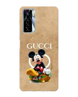 Чехол для TECNO Camon 17 Pro с картинкой «Микки Маус Gucci — крафт» Чехол для TECNO Camon 17 Pro с картинкой «Микки Маус Gucci — крафт»