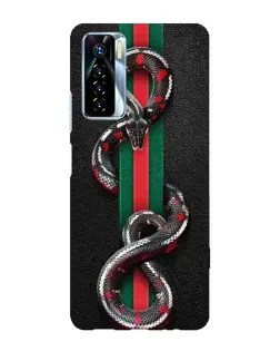 Чехол для TECNO Camon 17 Pro с картинкой «Gucci — змея на полосе» Чехол для TECNO Camon 17 Pro с картинкой «Gucci — змея на полосе»
