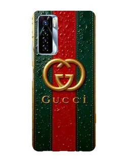 Чехол для TECNO Camon 17 Pro с картинкой «Gucci — фирменная полоса и золото» Чехол для TECNO Camon 17 Pro с картинкой «Gucci — фирменная полоса и золото»