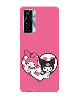Чохол для TECNO Camon 17 Pro з картинкою «Kuromi та My Melody» Чохол для TECNO Camon 17 Pro з картинкою «Kuromi та My Melody»