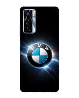 Чехол для TECNO Camon 17 Pro с картинкой «BMW — неоновое сияние»