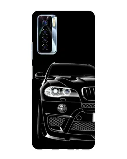 Чехол для TECNO Camon 17 Pro с картинкой «Темный силуэт BMW»