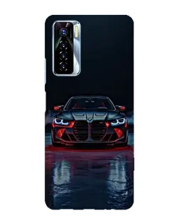 Чехол для TECNO Camon 17 Pro с картинкой «BMW на мокрой дороге»