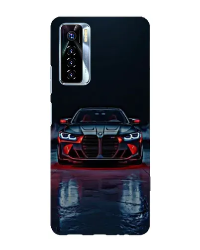 Чехол для TECNO Camon 17 Pro с картинкой «BMW на мокрой дороге»