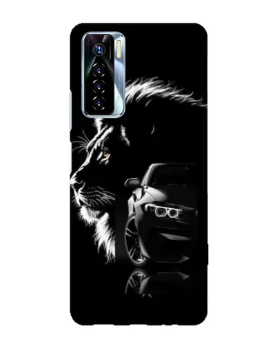 Чехол для TECNO Camon 17 Pro с картинкой «BMW и лев»