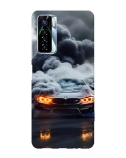 Чехол для TECNO Camon 17 Pro с картинкой «BMW в дыму»