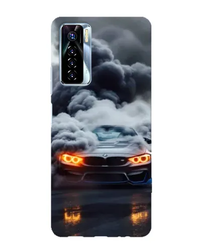 Чехол для TECNO Camon 17 Pro с картинкой «BMW в дыму»