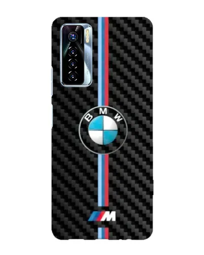 Чехол для TECNO Camon 17 Pro с картинкой «Эмблема BMW и карбон»