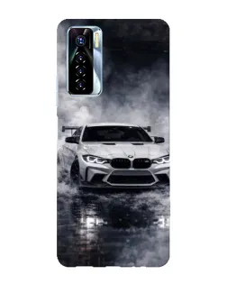 Чехол для TECNO Camon 17 Pro с картинкой «BMW сквозь туман»