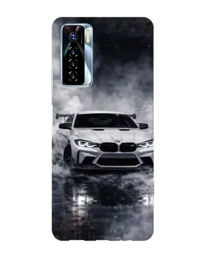 Чехол для TECNO Camon 17 Pro с картинкой «BMW сквозь туман»