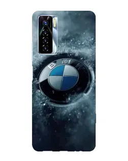 Чехол для TECNO Camon 17 Pro с картинкой «Логотип BMW — лед»