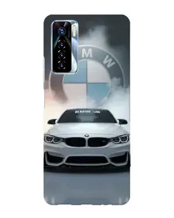Чехол для TECNO Camon 17 Pro с картинкой «BMW в белом дыму»