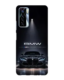 Чехол для TECNO Camon 17 Pro с картинкой «BMW сквозь ночной город»